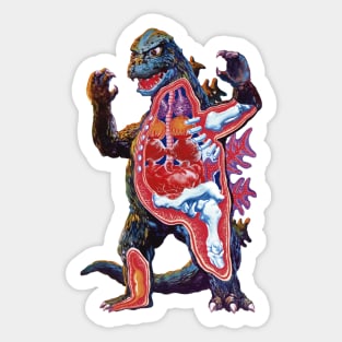 Godzilla anatomy Sticker